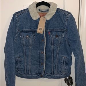 Women’s denim Sherpa jacket